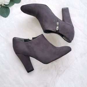 Ivanka Trump Ankle Booties Microsuede Heels | Size 6M